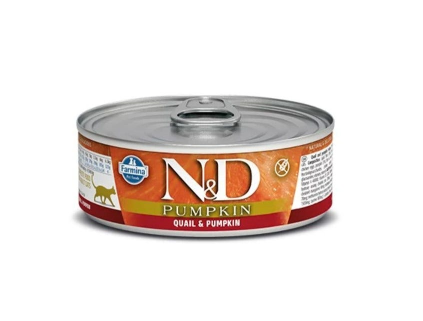 Farmina N&D Calabaza Y Codorniz Gatos Adultos Lata Húmeda 70gr-1