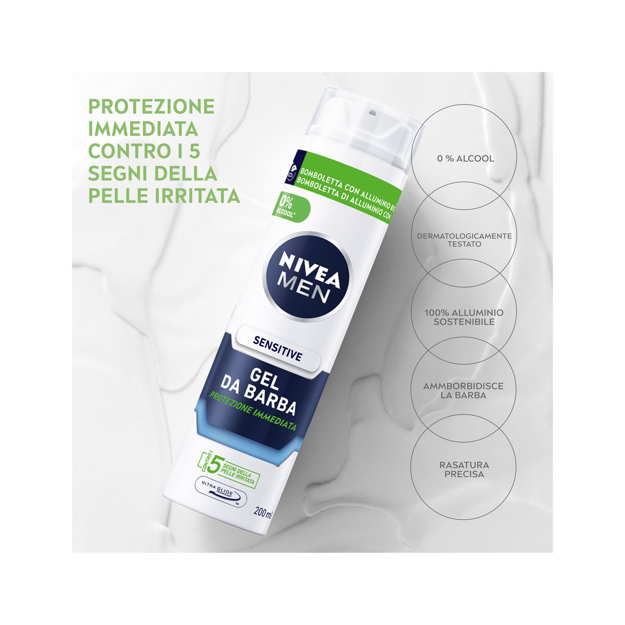 Nivea Men Sensitive Gel Barba 200ml-3