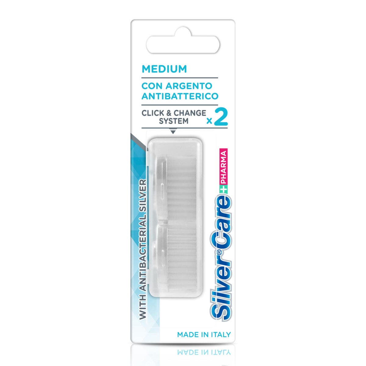 Silvercare Recambio Cepillo de Dientes Mediano 2 Piezas-1