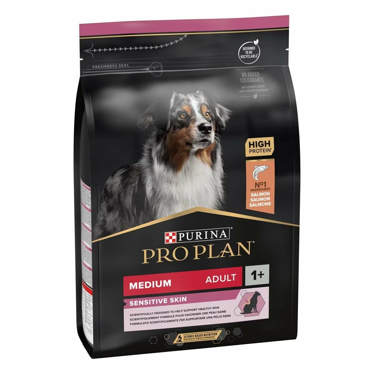 Purina Pro Plan Medium Adult Piel Sensible Pienso con Salmón para Perros Adultos Tamaño Mediano 3kg-3