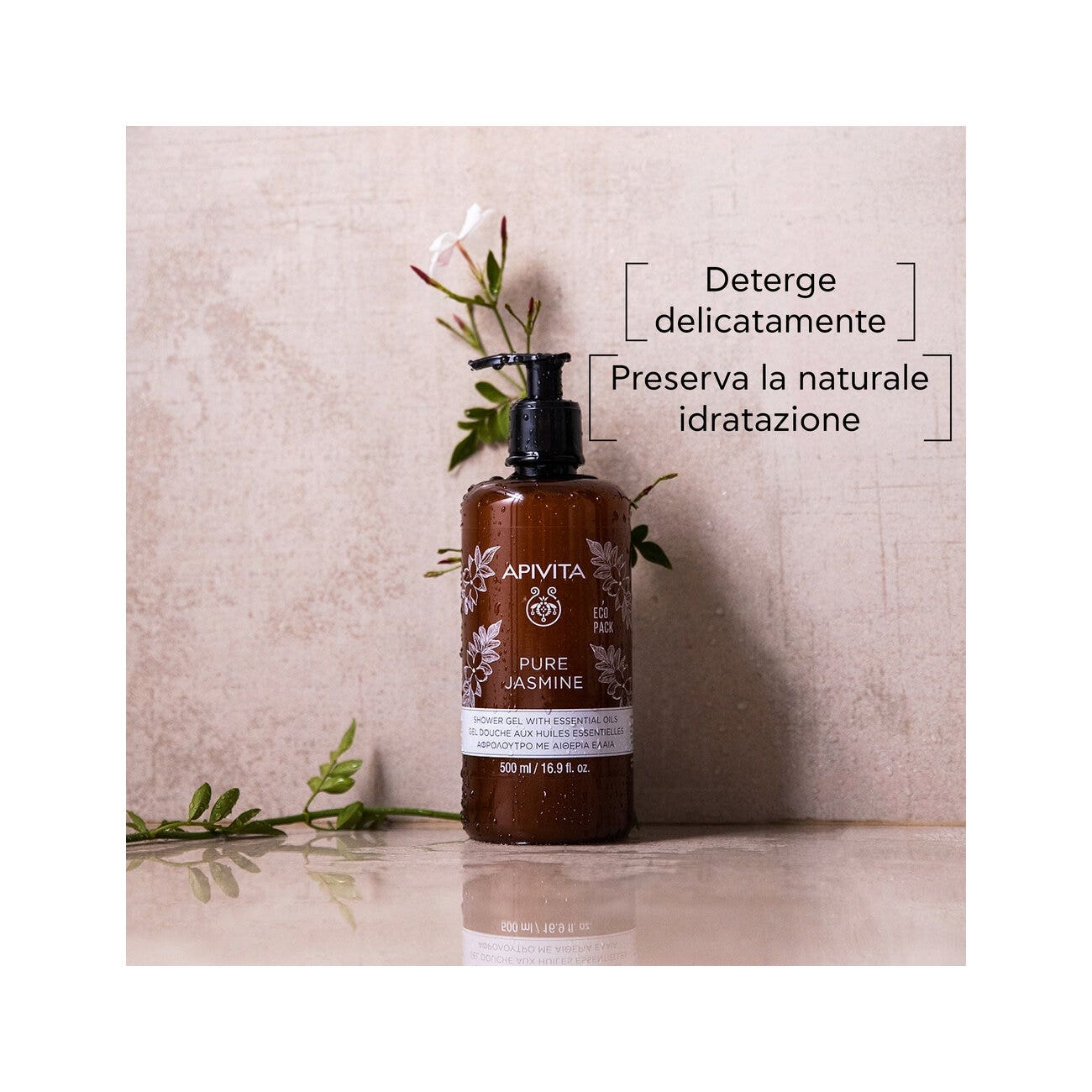 Apivita Gel de Ducha Hidratante Jazmín 500ml-4