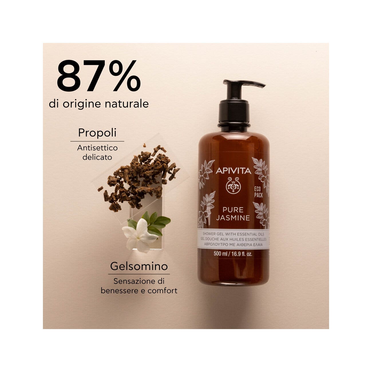 Apivita Gel de Ducha Hidratante Jazmín 500ml-5