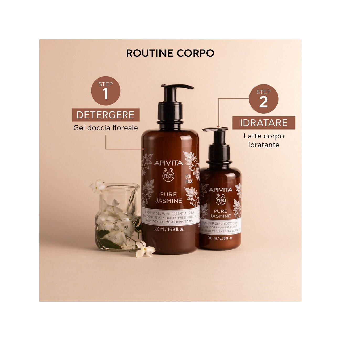 Apivita Gel de Ducha Hidratante Jazmín 500ml-7