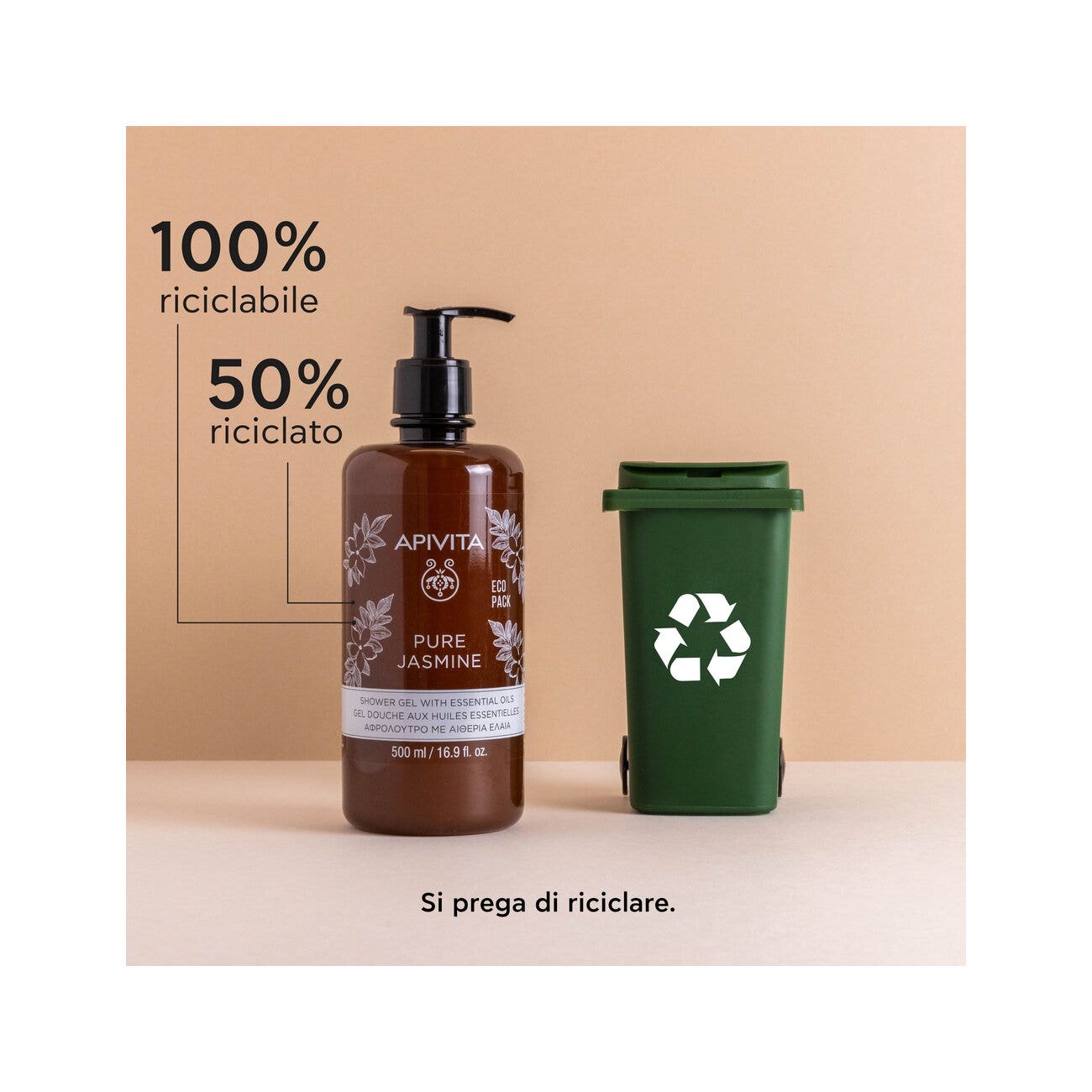 Apivita Gel de Ducha Hidratante Jazmín 500ml-10