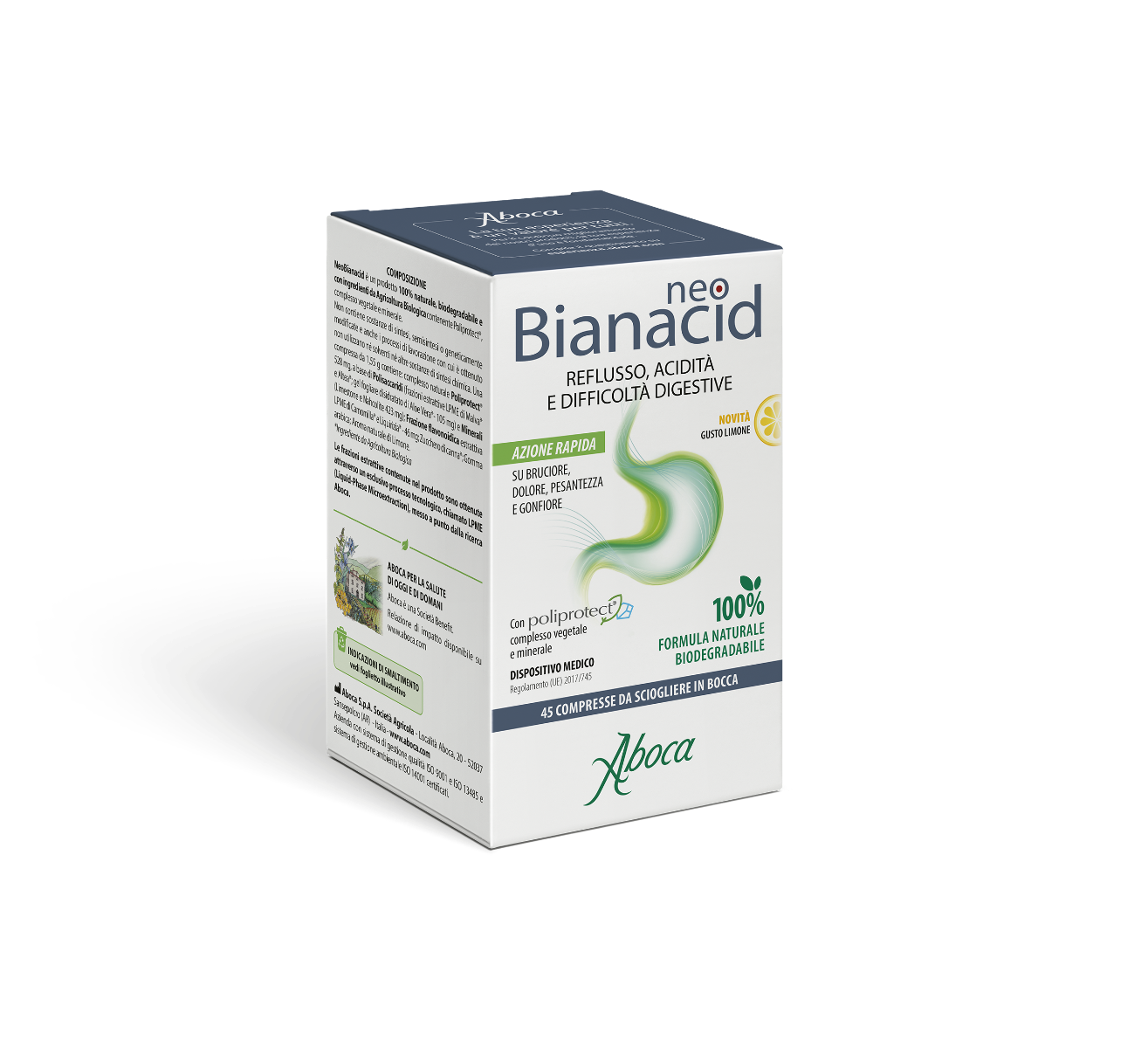Aboca Neo Bianacid 45 Comprimidos Sabor Limón-2