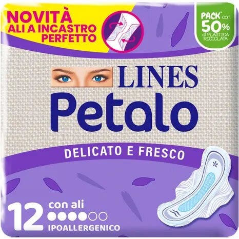 Líneas Pétalo Azul Absorbente Con Alas 12 Piezas-2
