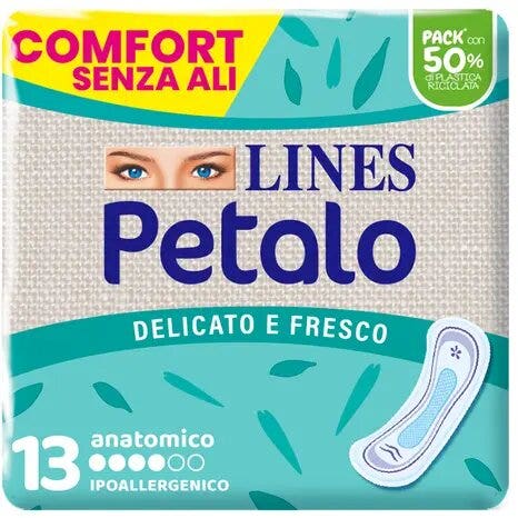 Lineas Pétalo Azul Absorbente Anatómico 13 Piezas-2