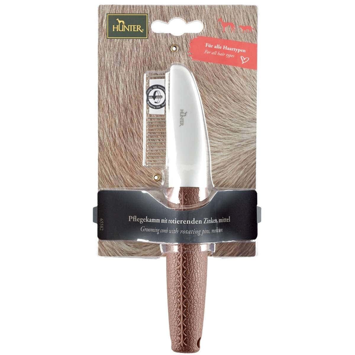 Hunter Peine de Aseo con Dientes Giratorios Peine de Aseo/Redatación de Dientes 1 Cepillo Talla M-2