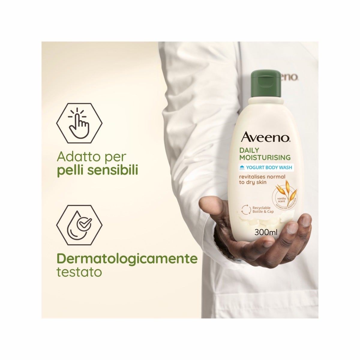 Aveeno Daily Moisturizing Vanilla & Oat Shower Gel 300ml-11