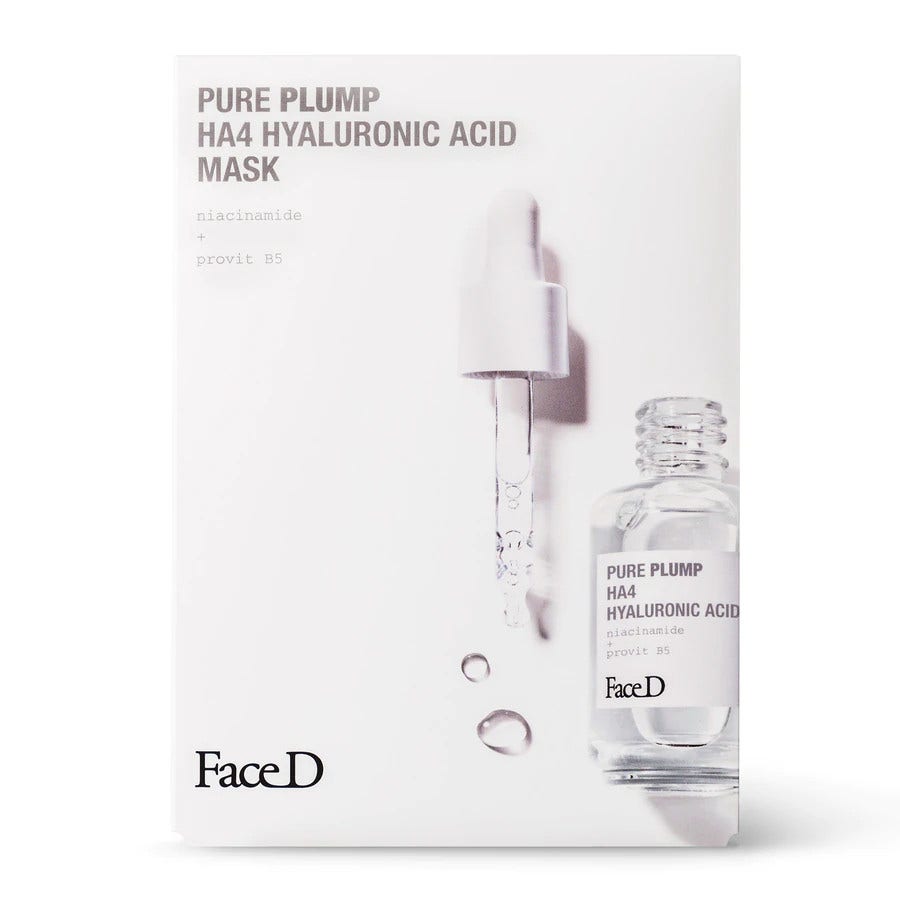 Mascarilla facial de ácido hialurónico Face D Pure Plump HA4-1