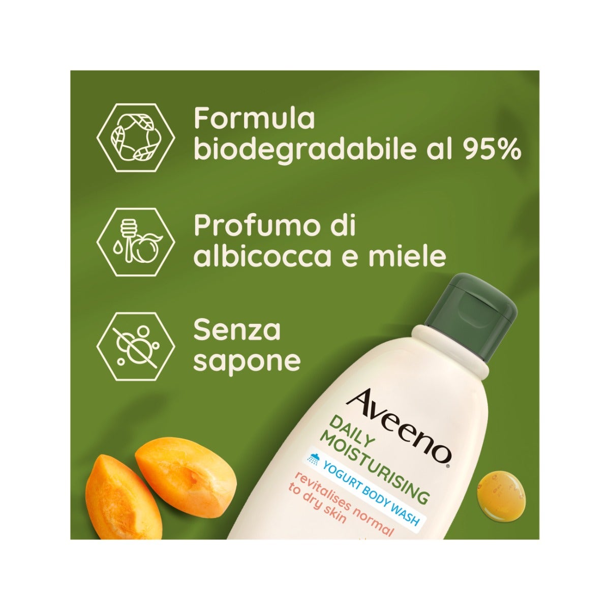 Aveeno Daily Hidratante Gel de Ducha Yogur Miel de Albaricoque 300ml-21