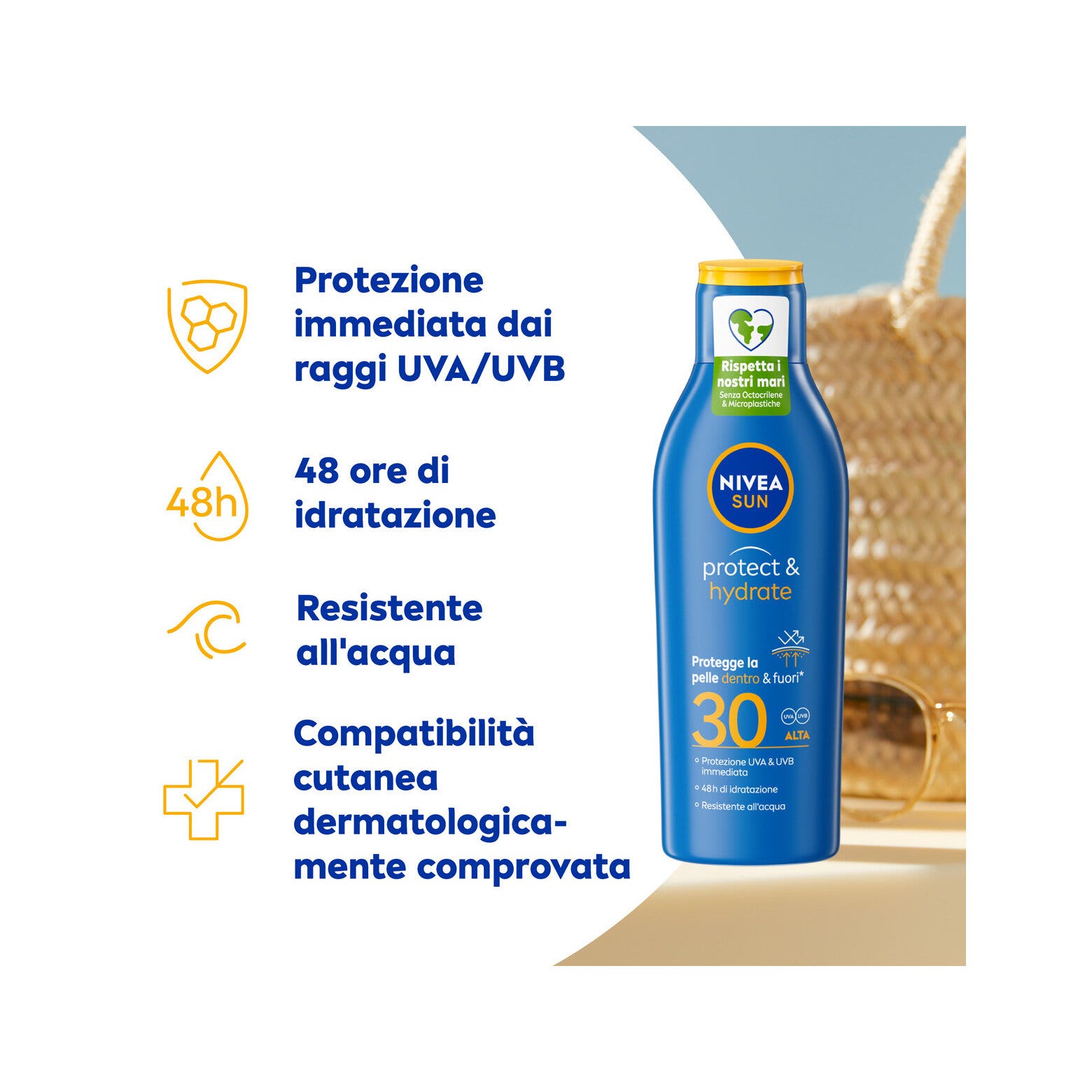Nivea Sun Protect Leche Solar Hidratante Corporal Tamaño Viaje 100ml SPF30-5