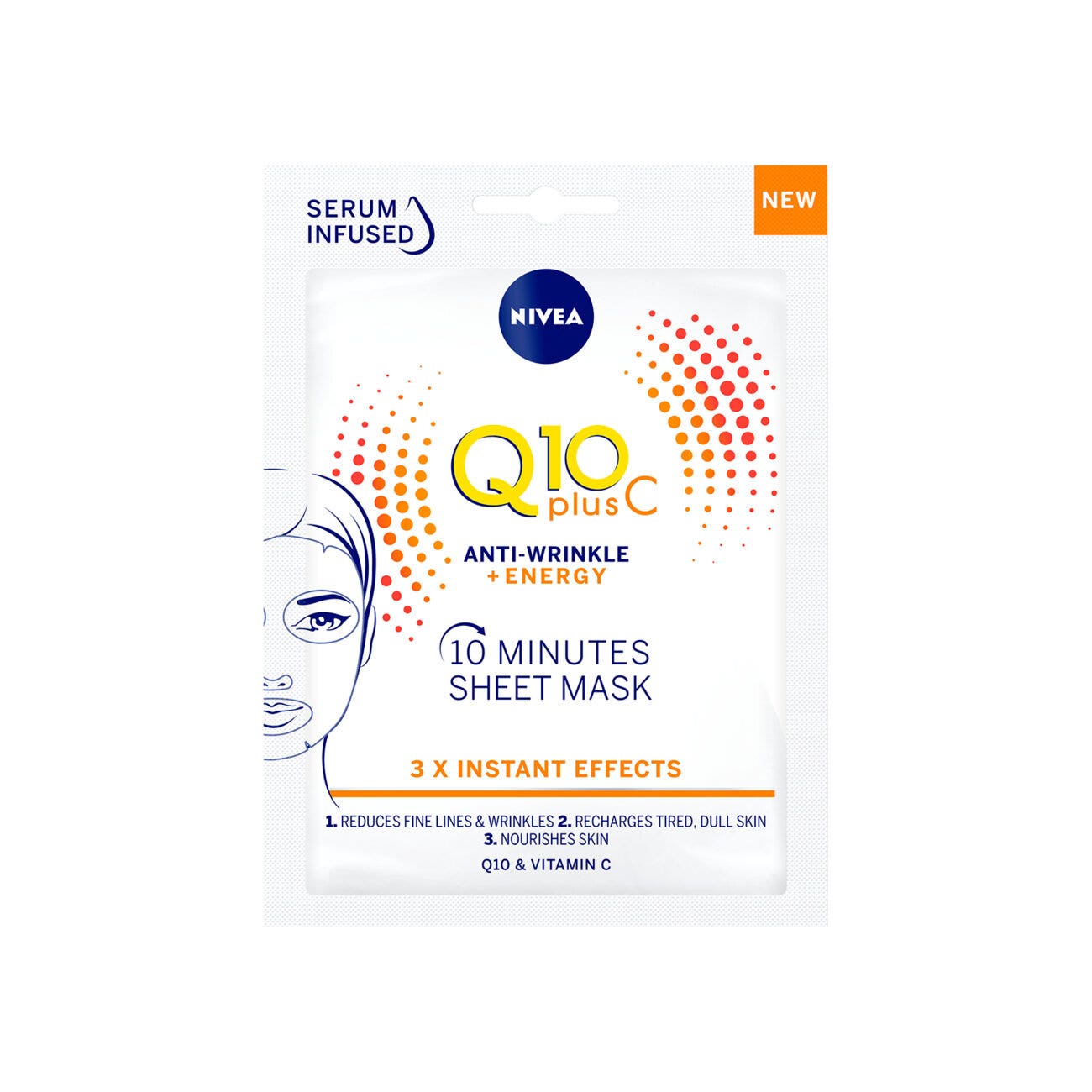 Mascarilla de tela Nivea Q10 Plus C 1 pieza-2
