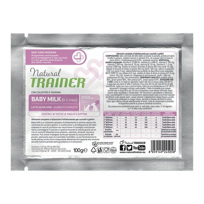 Natural Trainer Baby Leche en Polvo Para Cachorros 100gr-1