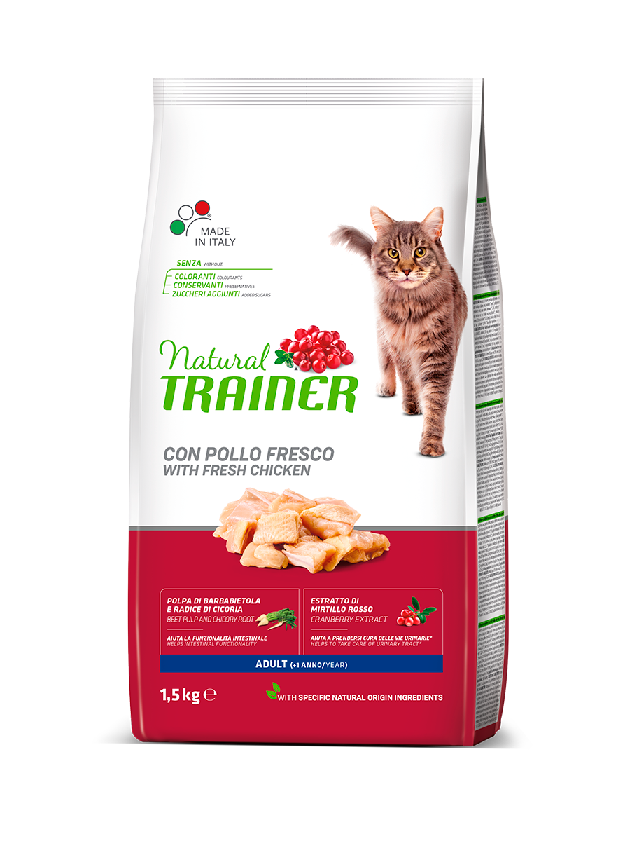 Entrenador Natural Croquetas De Pollo Fresco Para Gatos Adultos Bolsa 1,5kg-1