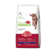 Natural Trainer Croquetas con Carne de Vacuno para Gatos Adultos Bolsa 1,5kg-1