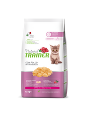 Natural Trainer Kitten Croquetas con Pollo para Gatos Cachorros Bolsa 1,5kg-1