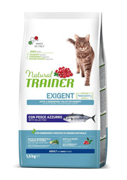 Natural Trainer Croquetas Exigent con Pescado Azul para Gatos Adultos Bolsa 1,5kg-1