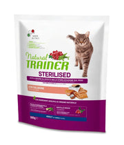 Natural Trainer Croquetas Esterilizadas con Salmón para Gatos Adultos Bolsa 300g-1