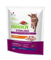 Natural Trainer Croquetas Esterilizadas con Pavo para Gatos Adultos Bolsa 300g-1