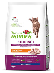 Natural Trainer Croquetas Esterilizadas con Pavo para Gatos Adultos Bolsa 3kg-1