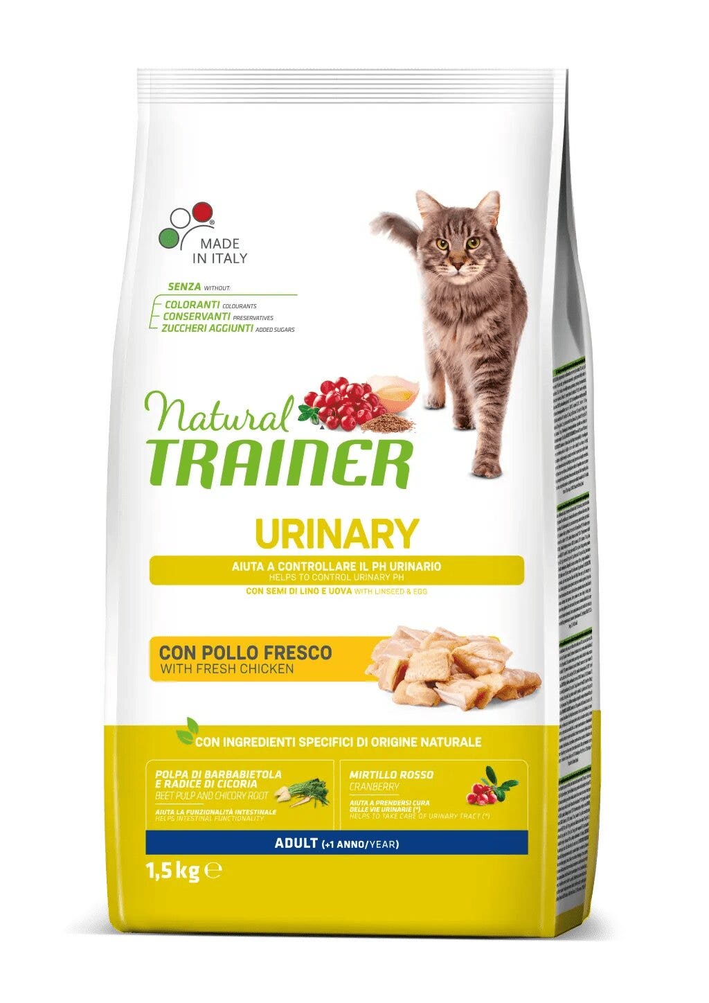 Natural Trainer Croquetas Urinarias con Pollo para Gatos Adultos Bolsa 1,5kg-1