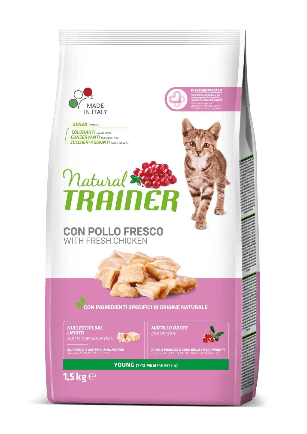 Natural Trainer Pienso Seco para Gatos Jóvenes 7/12 Meses Bolsa 1,5kg-1
