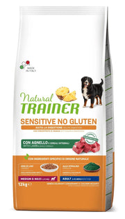 Natural Trainer Croquetas de Cordero Sensitive Sin Gluten para Perros Adultos Tamaño Mediano/Grande 12kg-1