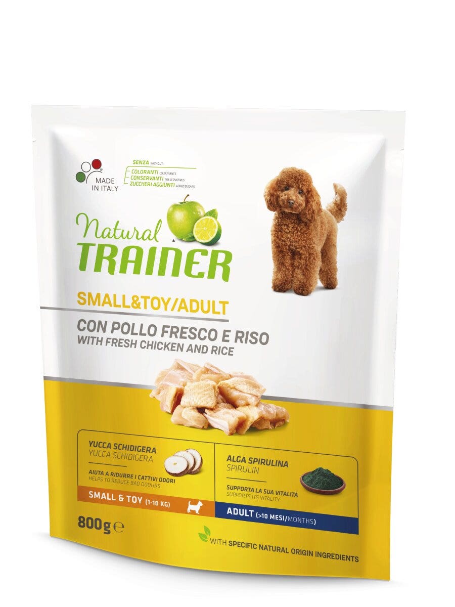 Natural Trainer Croquetas de Pollo y Arroz para Perros Adultos Tamaño Mini Bolsa 0,8kg-2