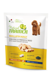 Natural Trainer Croquetas de Pollo y Arroz para Perros Adultos Tamaño Mini Bolsa 0,8kg-1