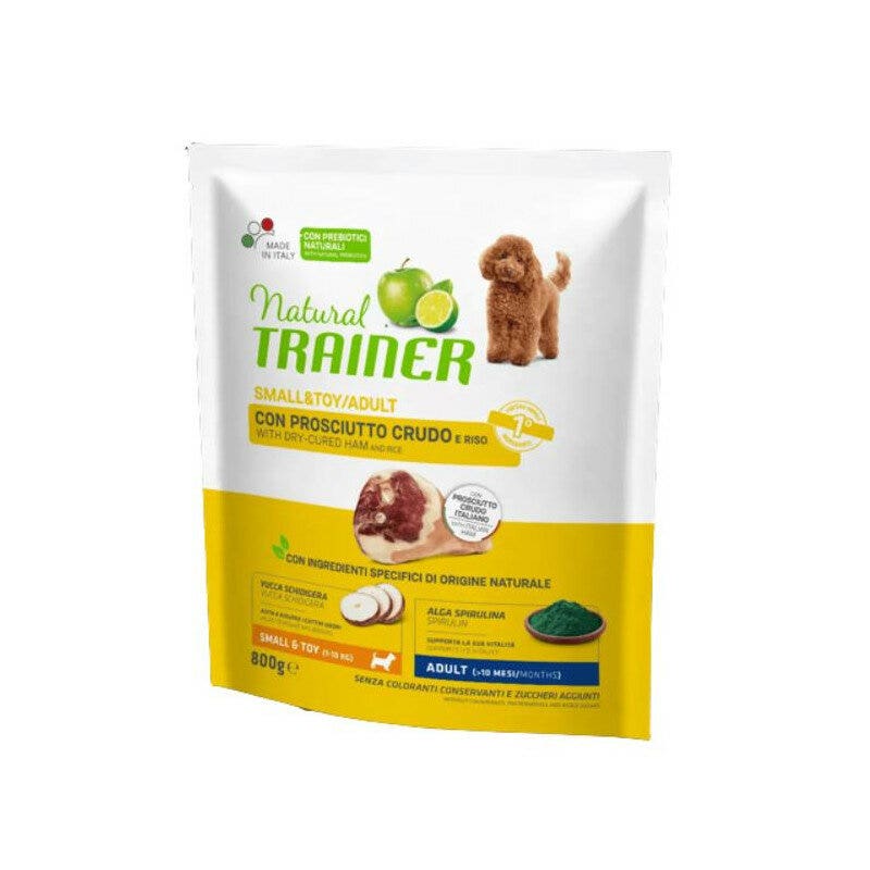 Natural Trainer Croquetas de Jamón Crudo y Arroz para Perros Adultos Small & Toy 800gr-1