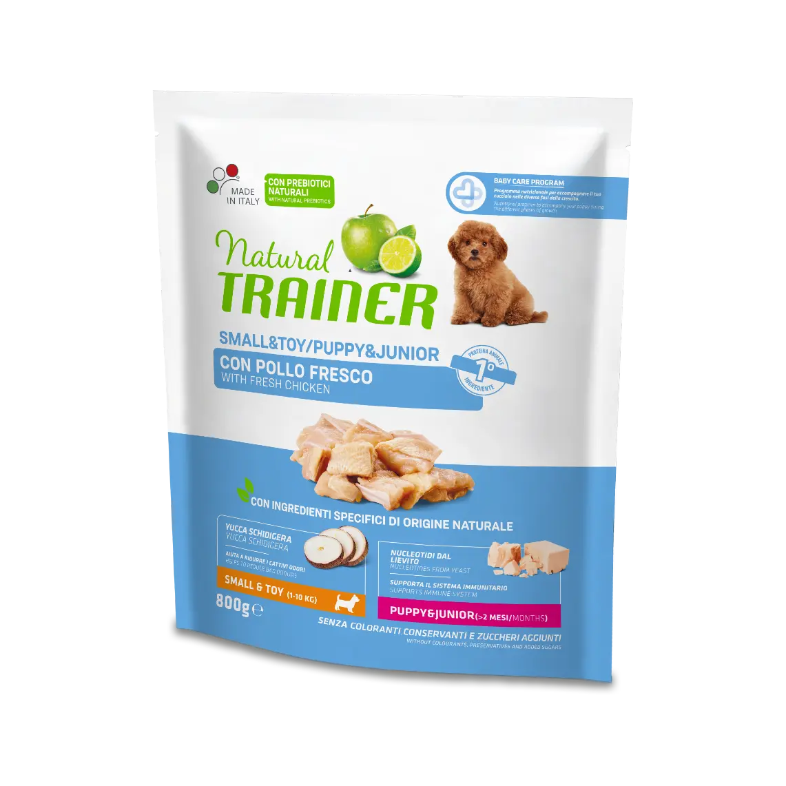Natural Trainer Croquetas de Pollo Pienso para Cachorros Tamaño Pequeño Bolsa 0,8kg-3