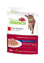 Natural Trainer Comida Húmeda Carne de Vacuno para Gatos Adultos Bolsa 85g-1