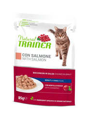 Natural Trainer Comida Húmeda Salmón para Gatos Adultos Bolsa 85g-1
