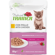 Natural Trainer Kitten&Young Chicken Bites En Salsa Para Gatitos 85g-1