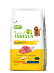 Natural Trainer Croquetas de Carne/Arroz para Perros Adultos Pequeños, Bolsa de 2 Kg-0