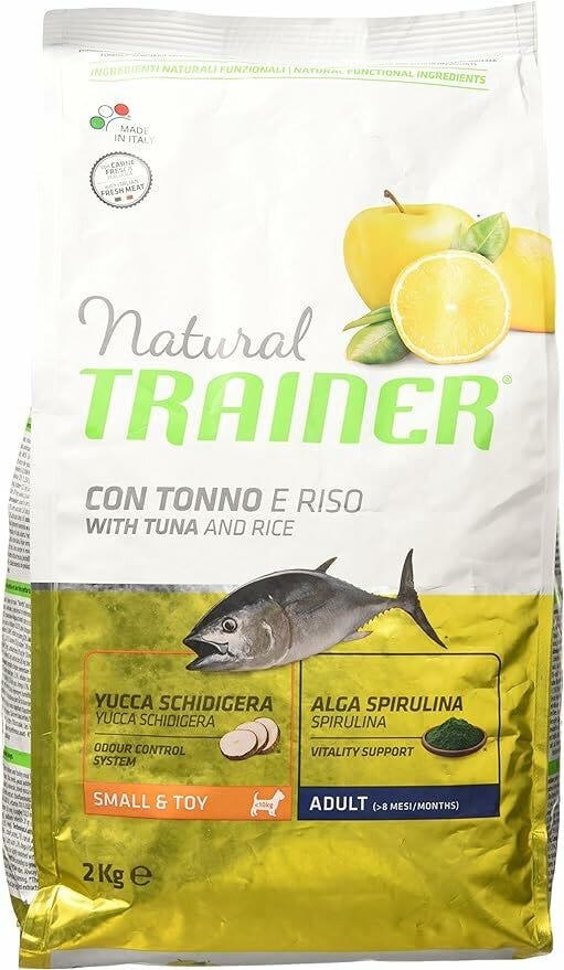 Natural Trainer Croquetas de Atún y Arroz para Perros Adultos Small & Toy 2Kg-1