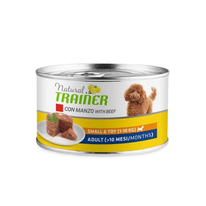 La carne/el arroz naturales de la comida húmeda del amaestrador para los perros adultos pueden tamaño pequeño 150g-1