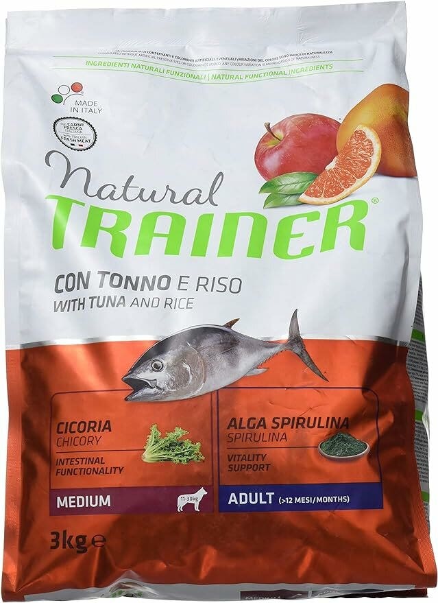 Natural Trainer Croquetas de Atún y Arroz para Perros Adulto Mediano 3Kg-1