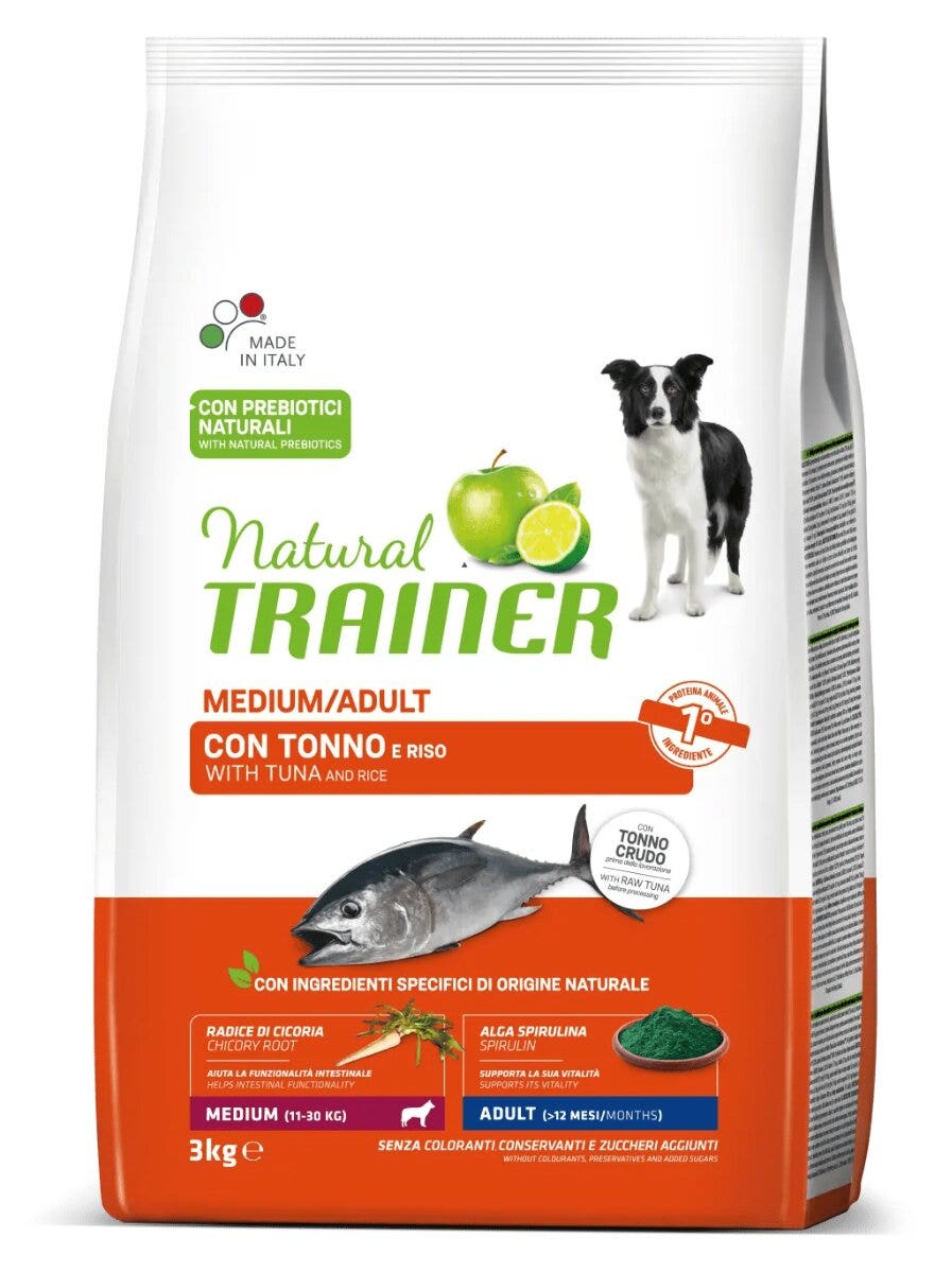 Natural Trainer Croquetas de Atún/Arroz para Perros Adultos Tamaño Mediano Bolsa de 12 Kg-2