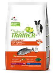 Natural Trainer Croquetas de Atún/Arroz para Perros Adultos Tamaño Mediano Bolsa de 12 Kg-0