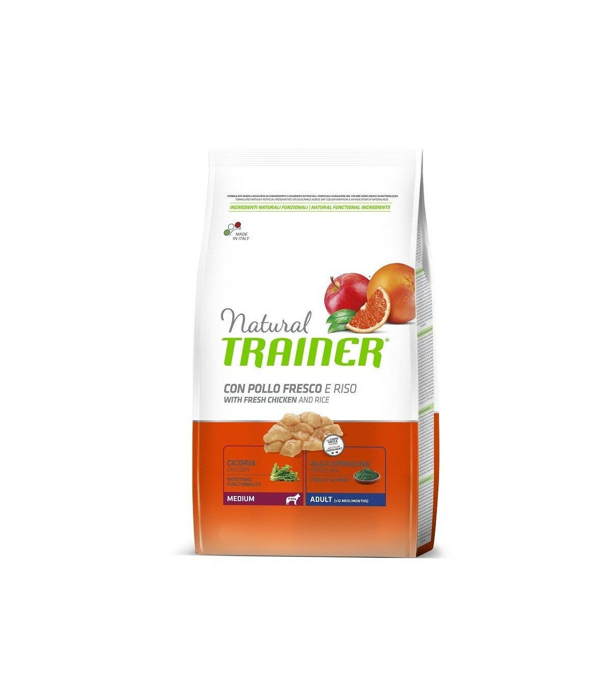 Natural Trainer Croquetas de Pollo para Perros Adulto Mediano 12Kg-1