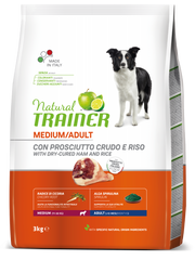 Entrenador Natural Croquetas De Jamón Crudo Y Arroz Para Perros Adultos Tamaño Mediano Bolsa 3kg-1