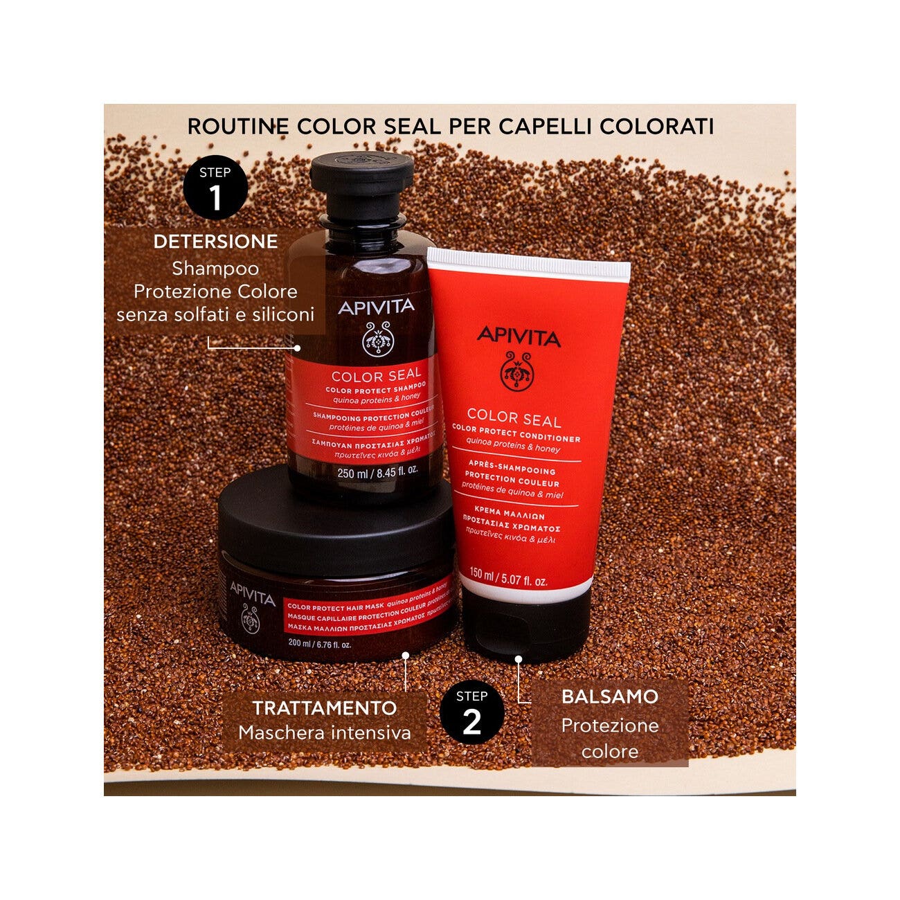 Apivita Color Protection Acondicionador Para Cabello Teñido 150ml-4