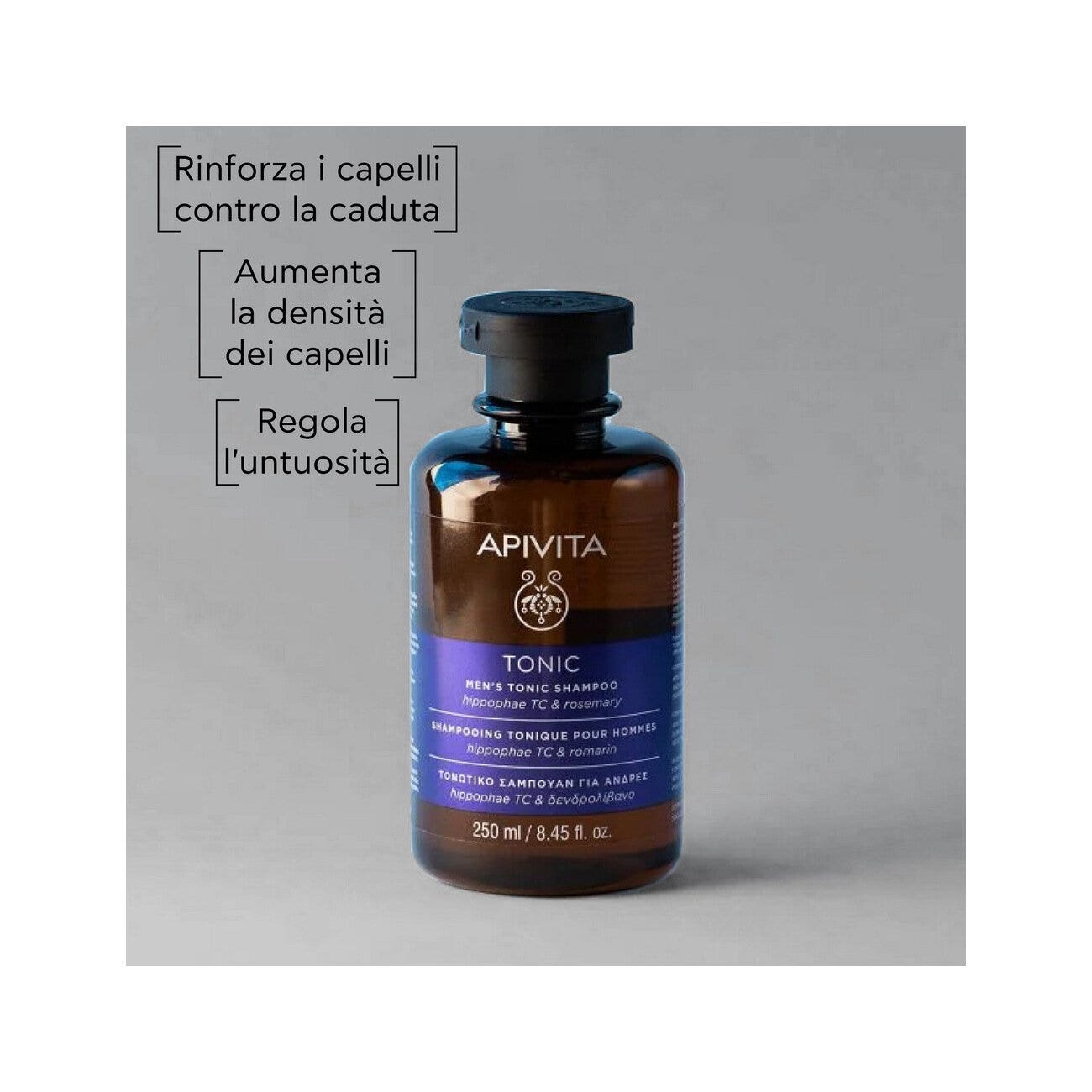 Apivita Shampoo Tonificante Uomo Hippophae TC/Rosemary 250ml