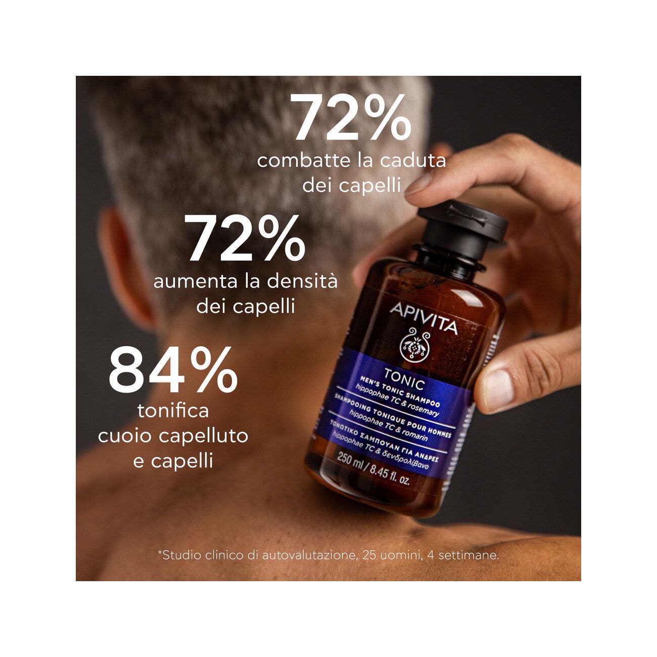 Apivita Shampoo Tonificante Uomo Hippophae TC/Rosemary 250ml