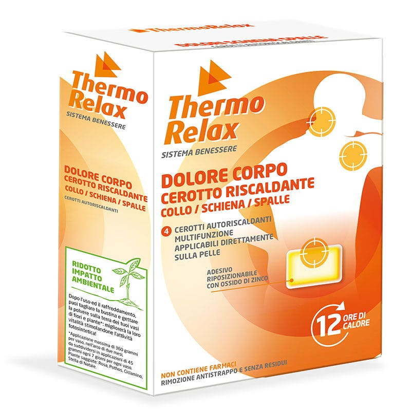 Thermorelax Adesivo Autoriscaldante 4 Cerotti Multifunzione Corpo