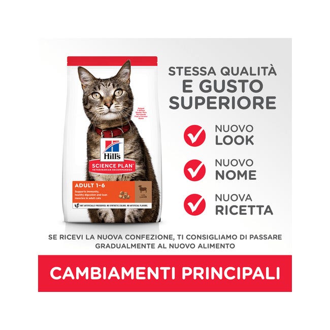 Hill's Science Plan Croquetas con cordero para gatos adultos, bolsa de 300 g