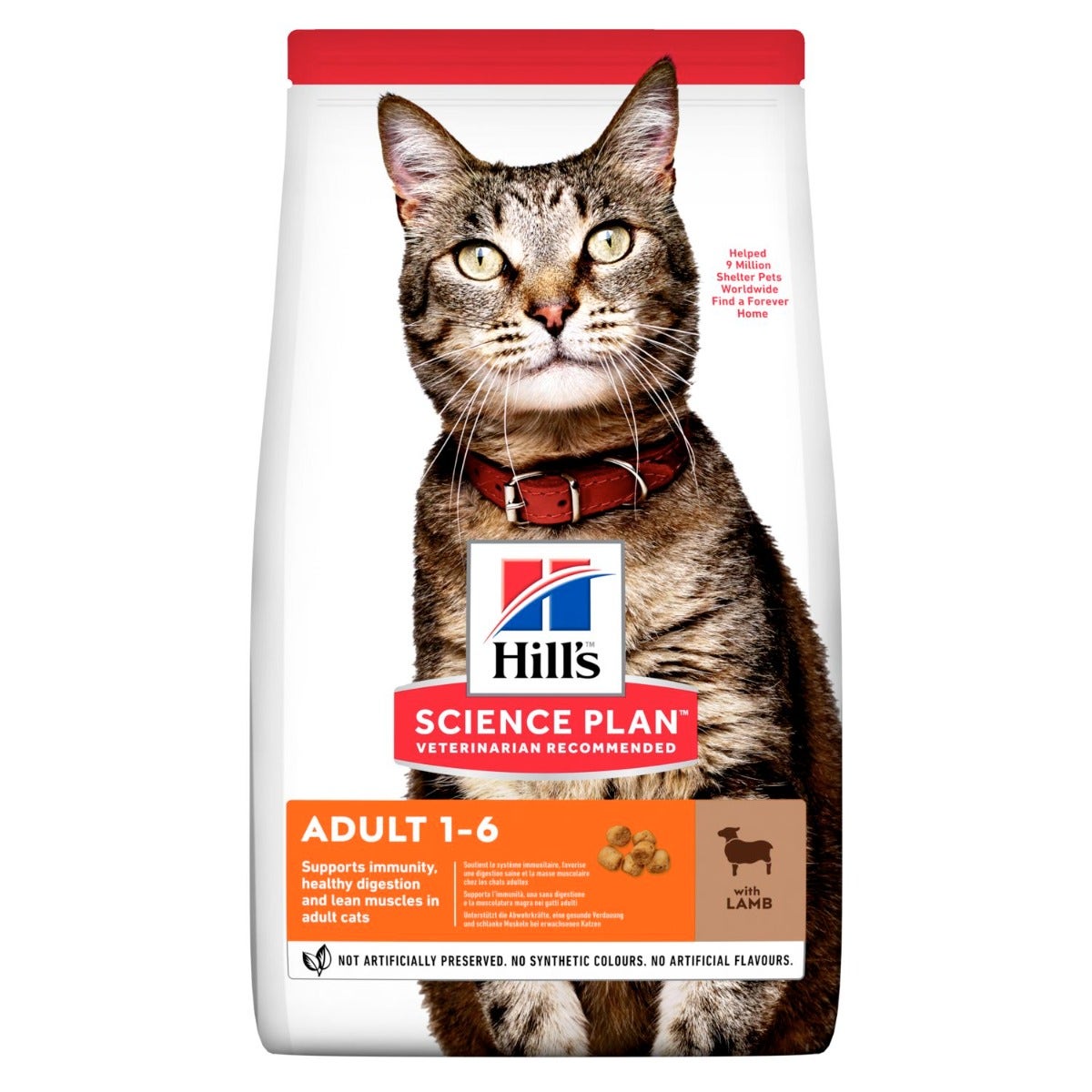 Hill's Science Plan Croquetas con cordero para gatos adultos, bolsa de 300 g