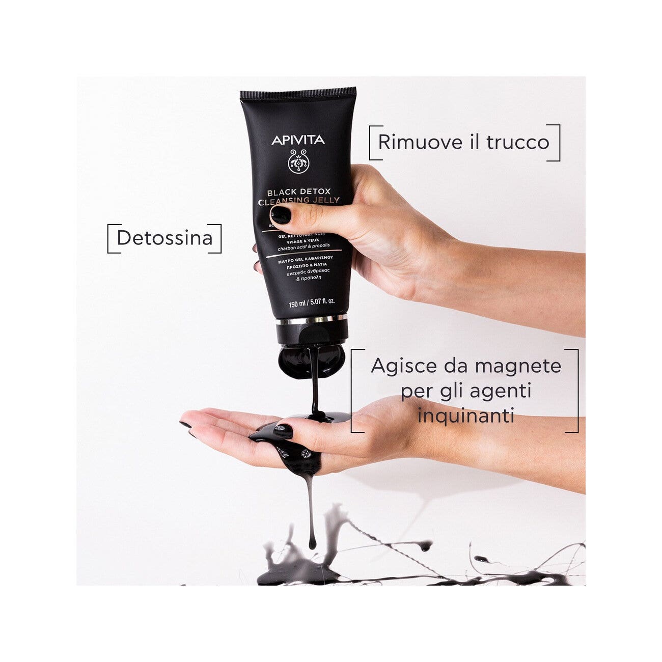 Apivita Gel Limpiador Negro para Rostro/Ojos 150 ml